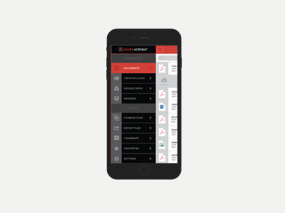 Acrobat Redesign app application branding clean colourful concept design ui ux vector