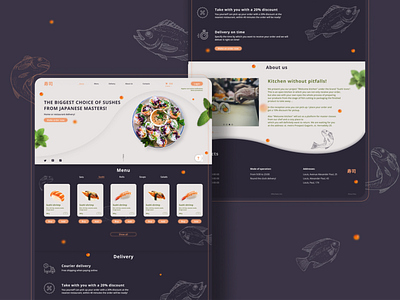 Sushi Shop design flat illustration minimal shop sushi ui uiux ux vector web