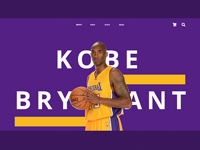 Kobe Bryant adobexd ui ux web design