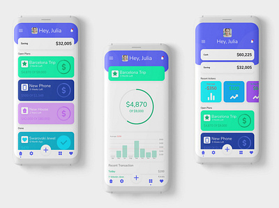 Daily UI #1 - Money saving app adobe xd app design interaction interaction design interactive interface money app save money ui ui design ui ux uidesign