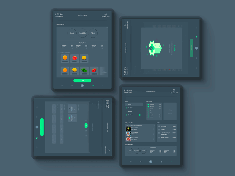 Daily UI #2 - Smart fridge adobe xd app design design interaction interaction design interactive interface smart app ui uidesign