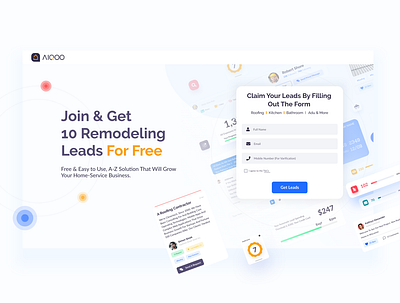 Landing Page AIQOO adobe xd application blue form free interaction interaction design join landingpage sign up ui ux uidesign web design webdesign website yellow