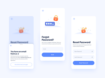 Forgot Password UI Design App by Eti Shefer on Dribbble