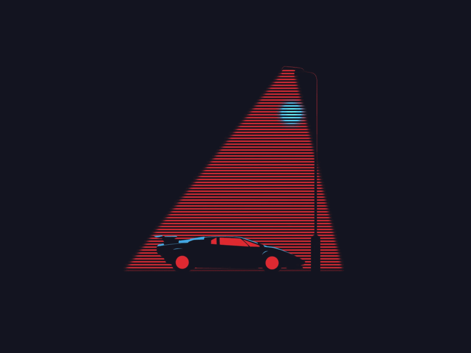 It's been a while dribbble after effects animation car design flat gif illustration loop shapes synthwave