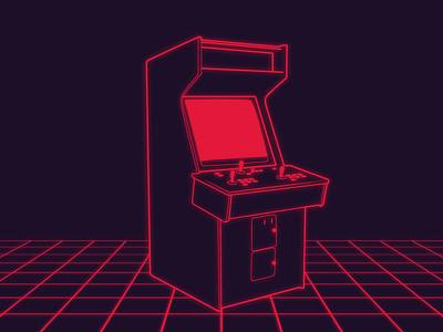 Arcade arcade game old school red retro