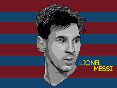 Messi barca barcelona design football illustration la liga lionel messi spain vector