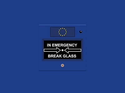 In Emergency Break Glass blue brexit design eu europe flat graphic design illustration illustrator referendum stars