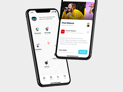 AI event aggregator with personalized recommendations app apple design events illustration ios iphone mobile sketch ui ux