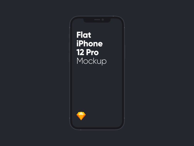 Flat iPhone 12 Pro Mockup (free .sketch) flat mockup free iphone 12 iphone 12 mockup iphone 12 pro iphone 12 pro mockup mockup sketch