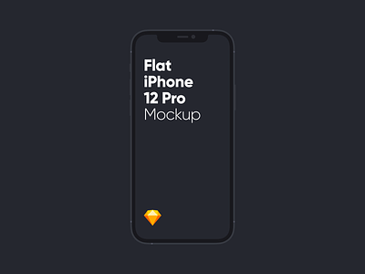 Flat iPhone 12 Pro Mockup (free .sketch)