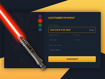 StarWars credit card checkout