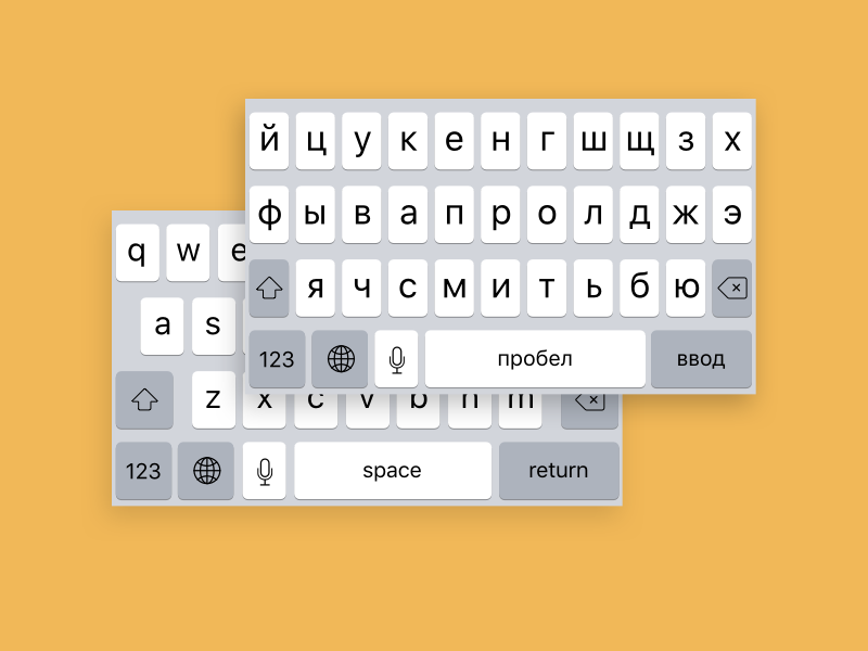 FREE iOS Keyboard .sketch format (RUS/ENG) apple iphone sketch keyboard freebie free