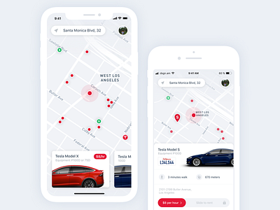 Tesla Carsharing app booking car design ios iphone8 iphonex mobile sharing tesla ui ux