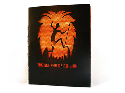 The Boy Who Cried Lion Story Book design africa collage pacing sequence stitching storybook typography