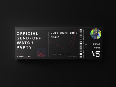 Ticket made for branding project