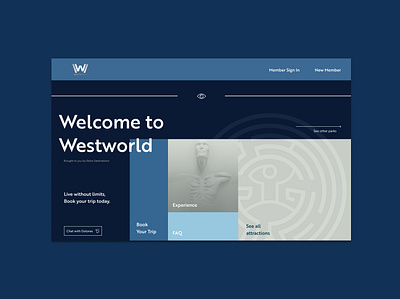 Westworld Web Concept branding calendar ui concept experience design figma form design graphic design hbo login sci fi ui design uiux website website design westworld