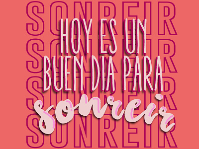 SONREIR art arte design digital diseño letras lettering tipografia