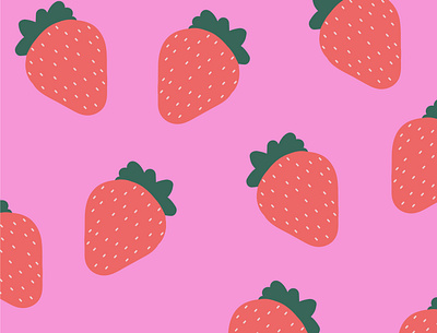 Fresas arte design digital diseño fresas ilustración strawberry wallpaper