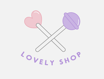 LOVELY SHOP branding candy corazon design digital diseño illustration ilustración logo lovely