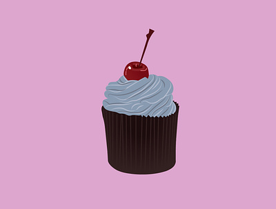 Cupcake art arte design digital diseño draw illustration ilustración rosa vector