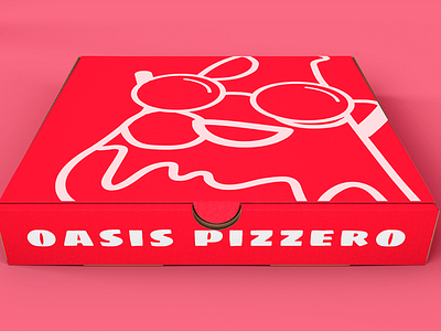 Oasis pizzero pizza box branding design digital digital art diseño diseño de producto diseñografico ilustración logo