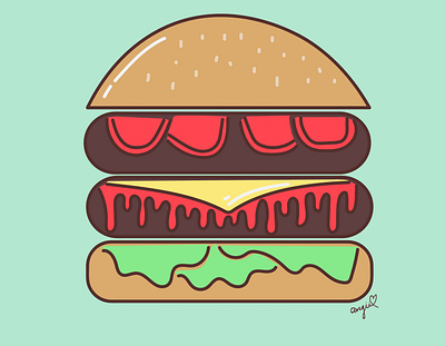 Avorguesa design hamburger hamburguesa illustration