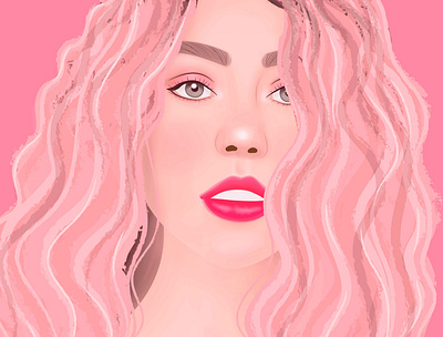 Rosee art cabello cabello rosa chica design digital diseño ilustración rosa
