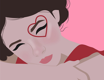 Heart art arte chica corazon design digital diseño draw illustration ilustración rosa