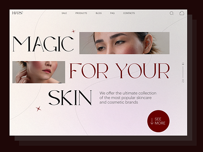 Main page cosmetic shop dailyui design figma ui