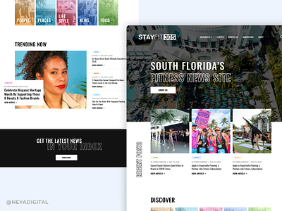 Miami Fitness News Site/Blog fitness fitness blog fitness website miami miami blog uidesign user experience user interface uxui web design