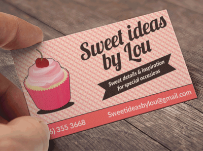 SWEET IDEAS BY LOU diseño tarjeta de presentacion