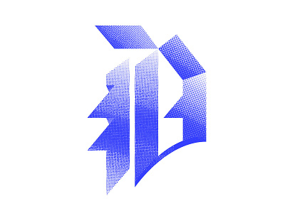 Blackletter D 36daysoftype 36daysoftype07 blue design icon illustration lettering logo logo design texture typography