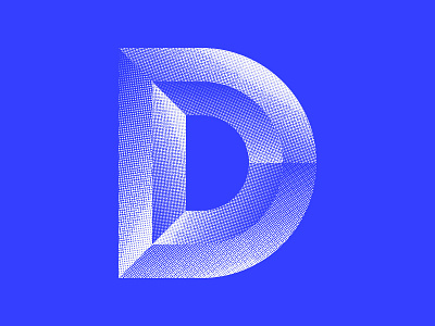 Beveling this D 36daysoftype 36daysoftype07 blue icon icon design lettering logo logo design texture typography vector