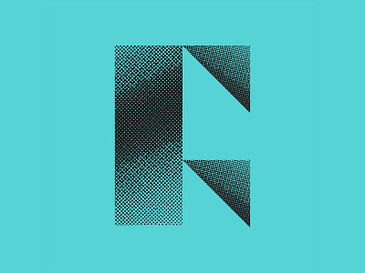 F4 36 days of type 36 days of type lettering 36daysoftype 36daysoftype07 bauhaus branding cyan halftone icon icon design identity lettering logo logo design modern texture triangle typography vector