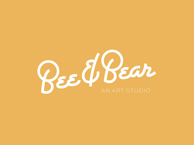 Bee & Bear Lettering Logotype branding hand lettered hand lettering identity illustrator lettering logo logo design logotype typography