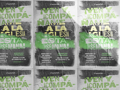 Anchor Faith En Español black black and white branding green identity poster design print design spanish typography white