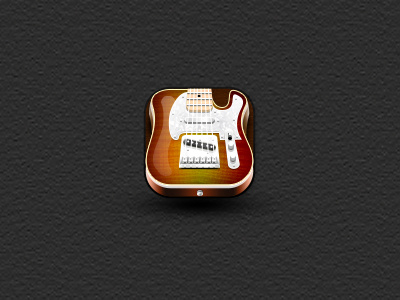 Guitar Icon app icon branding fender icon icon design iconography instrument icon ios icon music print telecaster