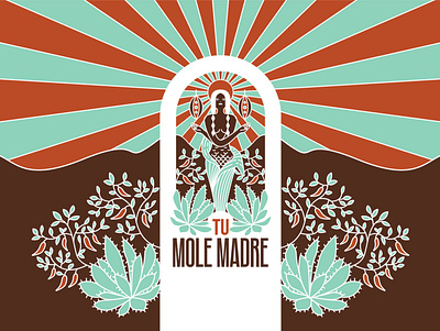 Tu Mole Madre agave branding branding design cacao chili logo logo design mexican mexican food mexico mole mural