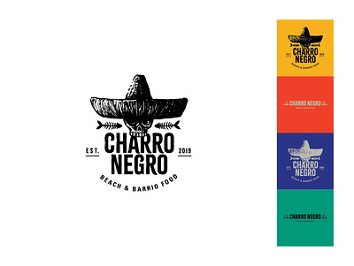 Charro Negro branding branding design charro logo logo design logodesign mexican mexican food mexico restaurant logo skull