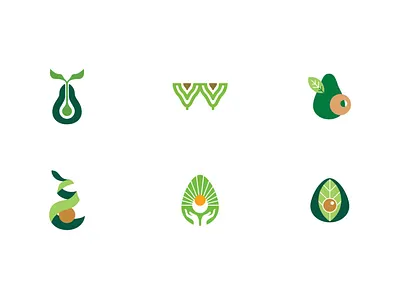 Avocado symbol - samples aguacate avocado branding branding design imagotipo imagotype logo logotipo logotype symbol