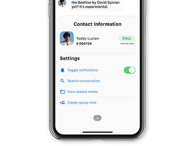 Contact app ios ui ux