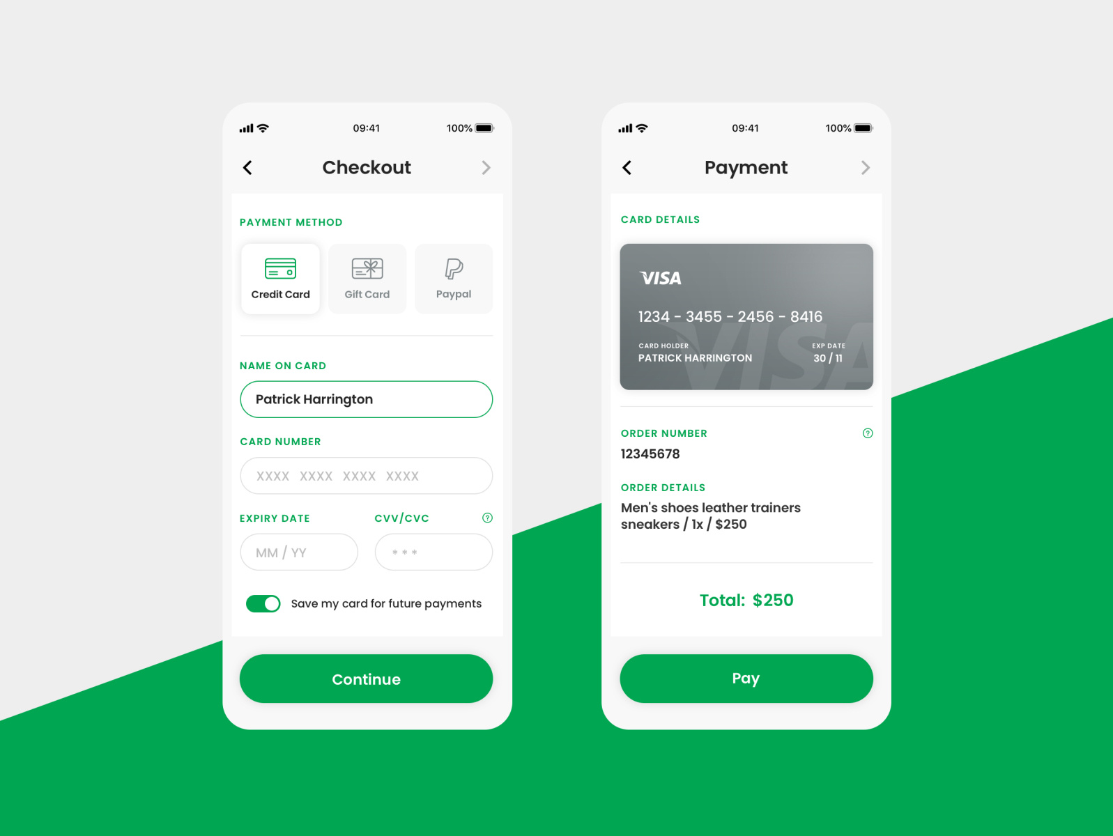 Daily UI Challenge - #02 Payment Checkout by Anastasiia on Dribbble