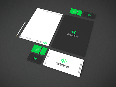 CodeForce - Branding a4 paper branding business card design flyer logo