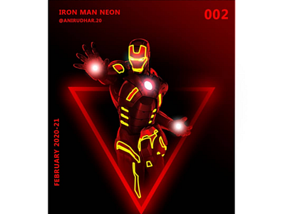 Iron man Art art design graphic graphicdesign ironman marvel neon neonart photoshop