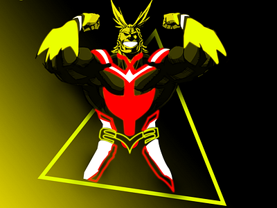 All Might Neon Art