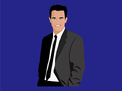 Flat Vector Illustration- Chandler Bing