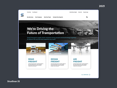 Saod Transport Website Design Home Page appdesign freelancewebdesigner ui uiux uiuxdesigner userexperience userinterface ux webdesign webdesigner websitedesign