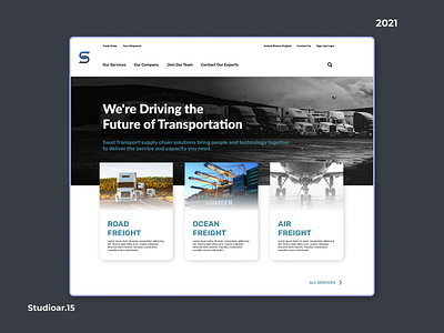 Saod Transport Website Design Home Page