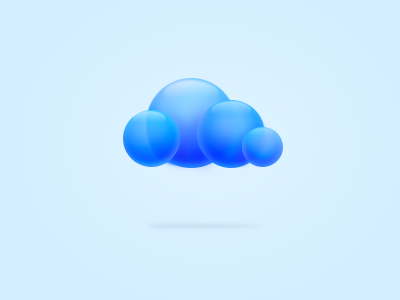 cloud blue cloud icon ball bubble balloon
