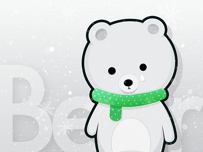 BB Bear bear wallpaper scarf snow tear